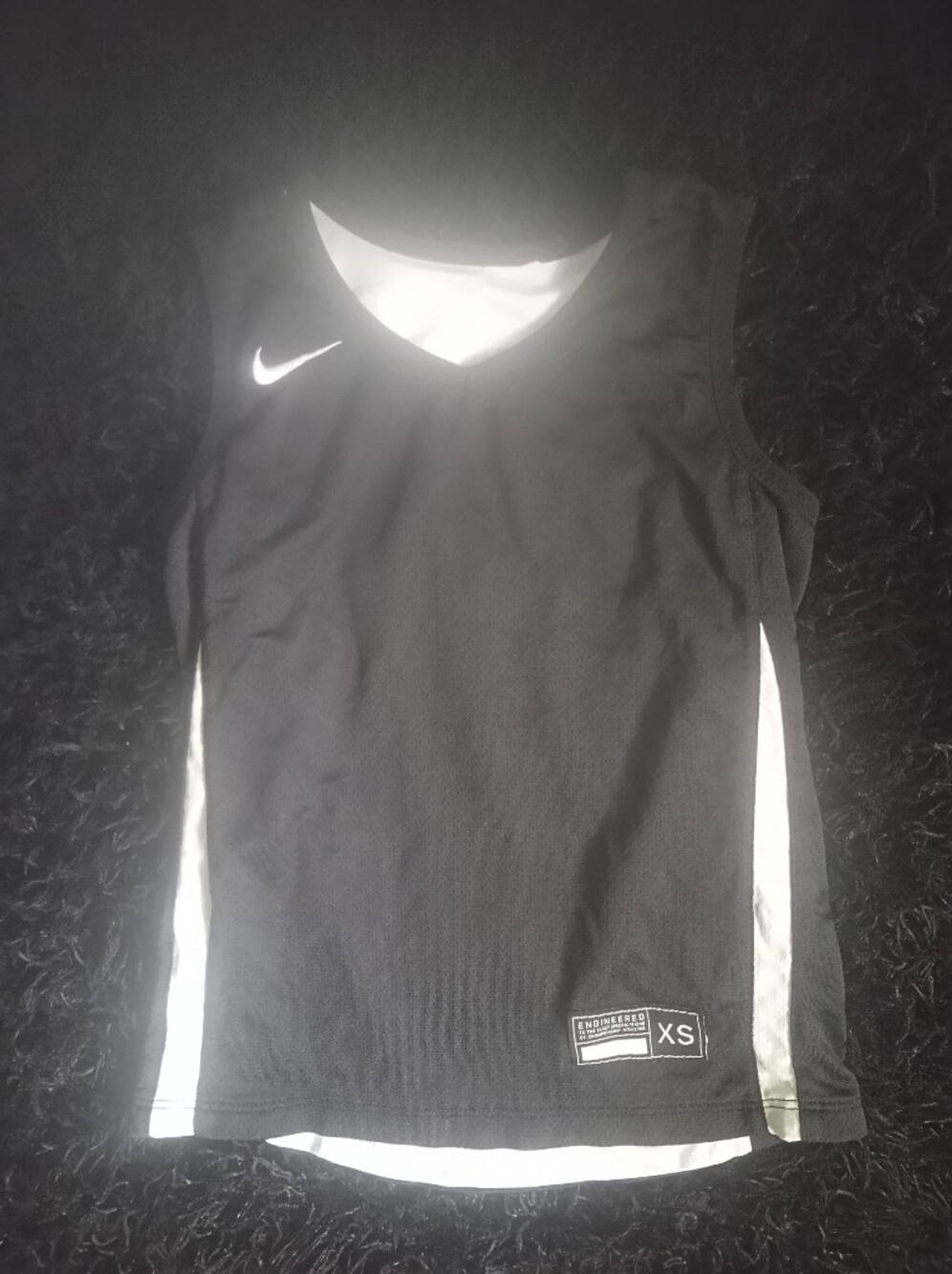 Reversible Nike Black Tank Top with White Swoosh Accents